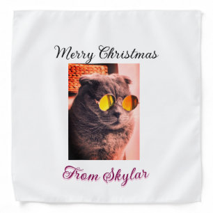 Merry Christmas cat dog pet animal love photo Bandana