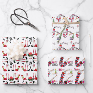 Merry Christmas Cat Kittens Wrapping Paper Sheets