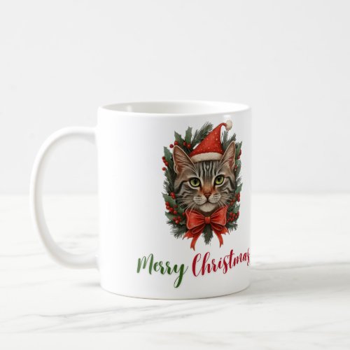 Merry Christmas Cat Mug