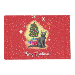 Merry Christmas Cat Placemat
