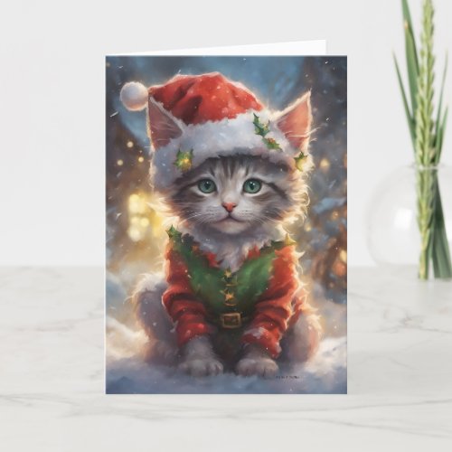 Merry Christmas Cat Santa Kitten Holiday Pets