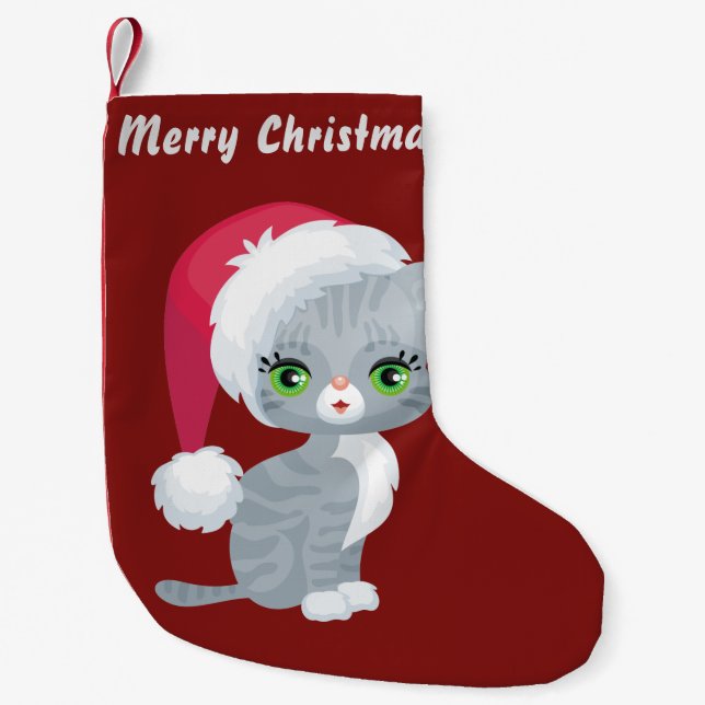 Merry Christmas Cat Stocking (Front)