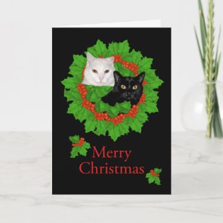 Merry Christmas Cats Card