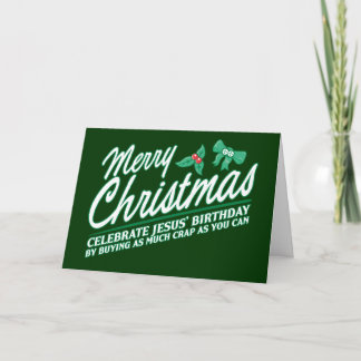 Merry Christmas - Celebrate Jesus' Birthday Holiday Card