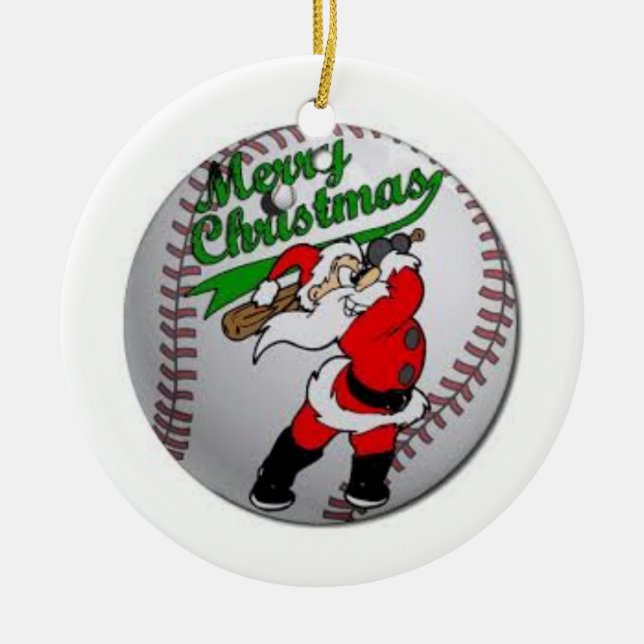 Merry Christmas Ceramic Ball Ornament (Front)