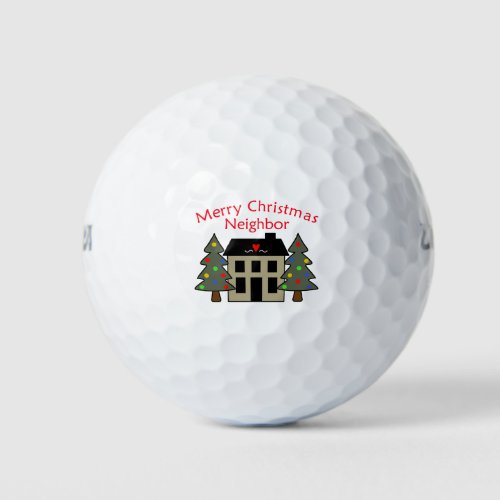 Merry Christmas Ceramic Golf Balls