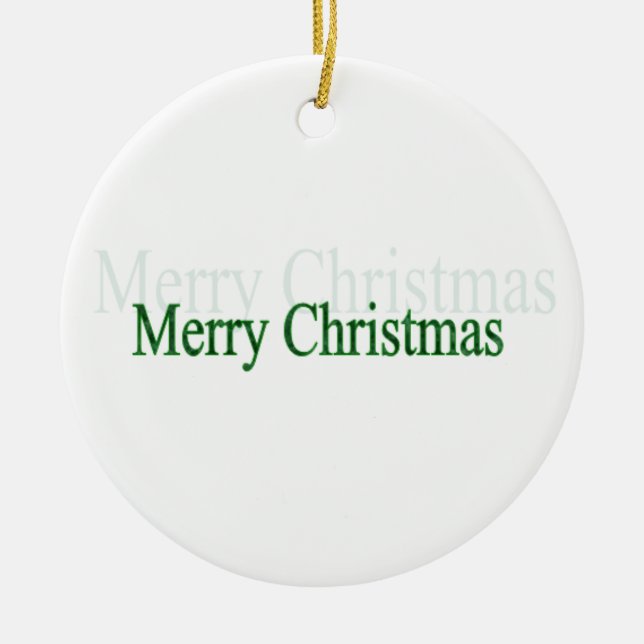 merry christmas ceramic ornament (Front)