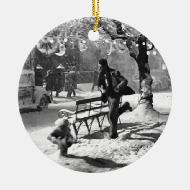 Merry Christmas Ceramic Ornament (Front)