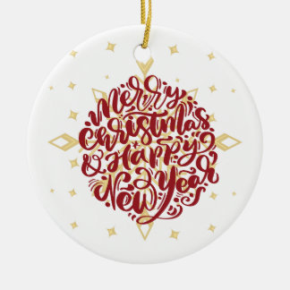Merry Christmas Ceramic Ornament