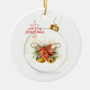 Merry Christmas  Ceramic Ornament