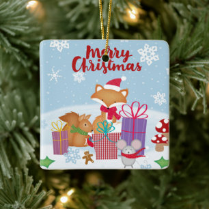 Merry Christmas Ceramic Ornament