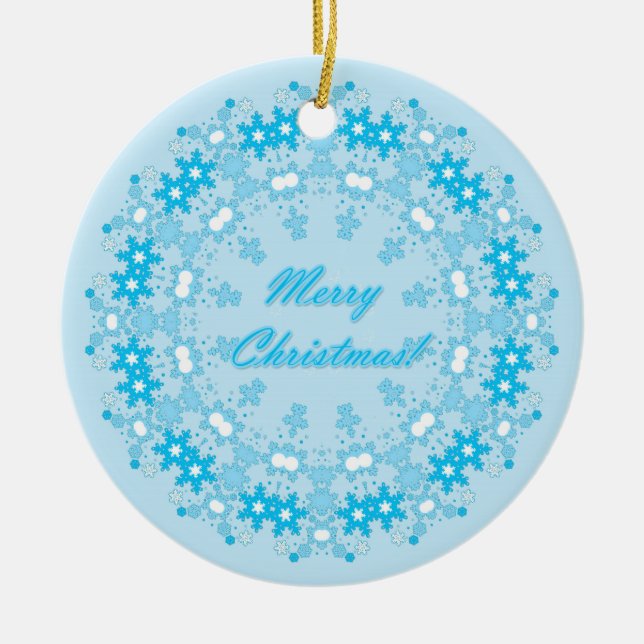 merry Christmas Ceramic Ornament (Front)