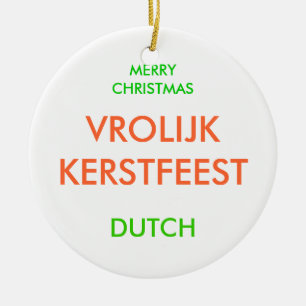 MERRY CHRISTMAS, CERAMIC ORNAMENT