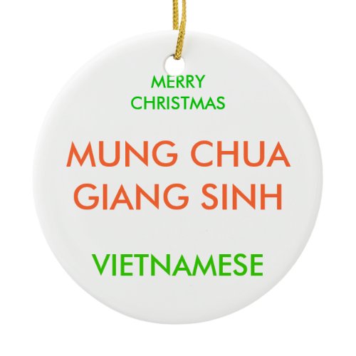 MERRY CHRISTMAS, CERAMIC ORNAMENT