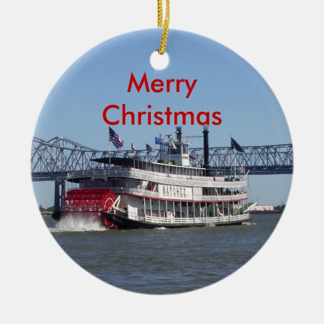 Merry Christmas Ceramic Ornament (Front)