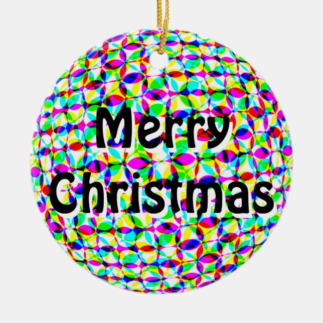 Merry Christmas Ceramic Ornament (Front)