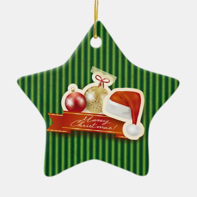 Merry Christmas! Ceramic Ornament (Front)