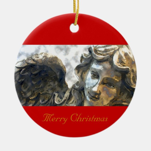 Merry Christmas Ceramic Ornament (Front)