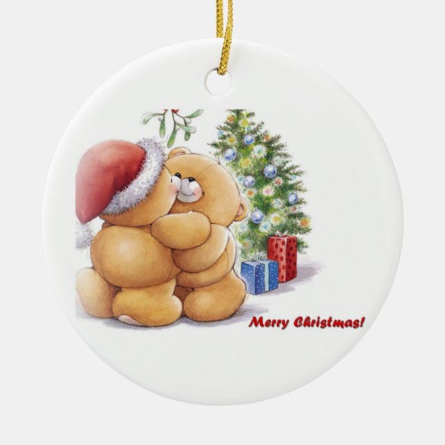 Merry Christmas! Ceramic Ornament (Front)