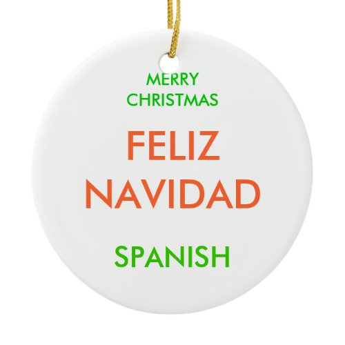 MERRY CHRISTMAS, CERAMIC ORNAMENT