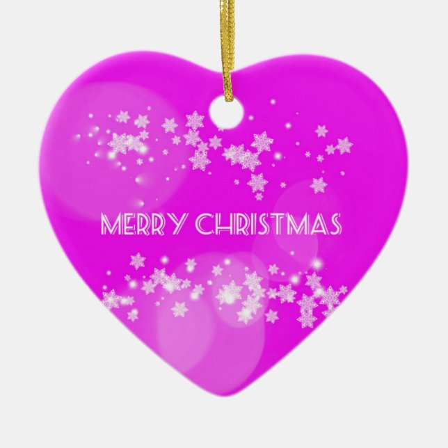 Merry Christmas Ceramic Ornament (Front)