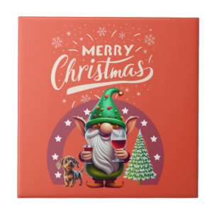 Merry Christmas Ceramic Tile