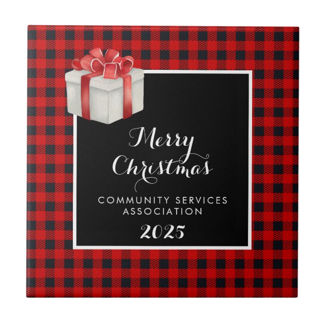 Merry Christmas  Ceramic Tile (Front)