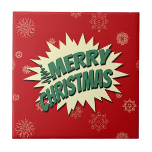 Merry Christmas Ceramic Tile