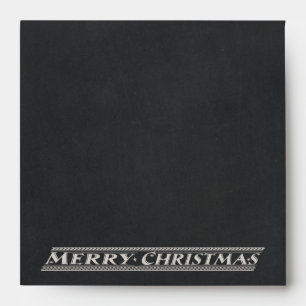 MERRY CHRISTMAS CHALKBOARD - BLACKBOARD ENVELOPE