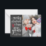 Merry Christmas Chalkboard Photo Greeting Card<br><div class="desc">Merry Christmas and a Happy New Year Chalkboard Photo Christmas Card
Add your own photo and edit the name!</div>