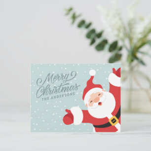 Merry Christmas Cheerful Santa Claus Postcard