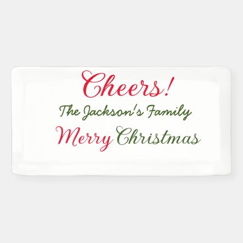 merry christmas cheers add family name text photo  banner