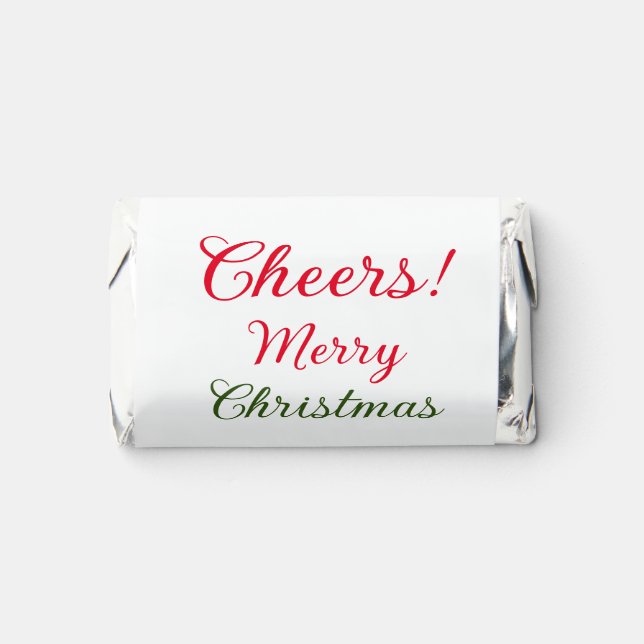 merry christmas cheers add family name text photo  hershey's miniatures (Front)