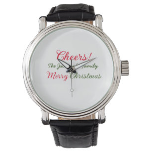 merry christmas cheers add family name text photo watch