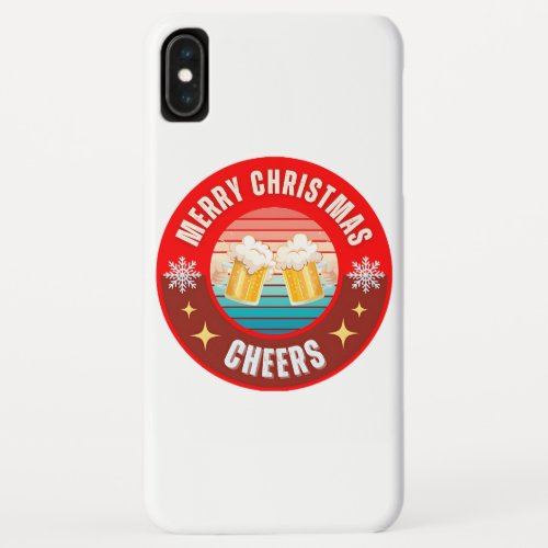 Merry Christmas Cheers iPhone XS Max Case