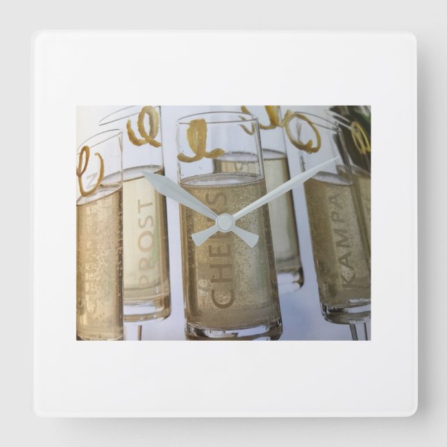 **MERRY CHRISTMAS "CHEERS COCKTAIL" CLOCK (Front)