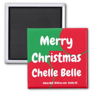 Merry Christmas Chelle Belle magnet