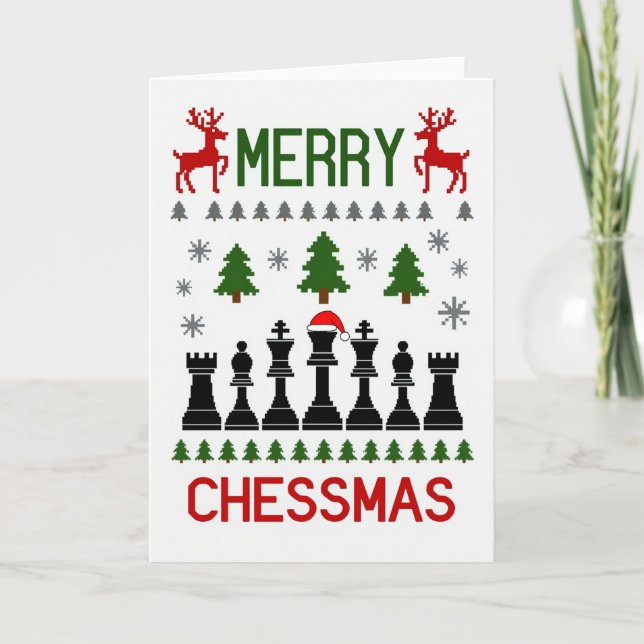 Merry Christmas Chess Card (Front)