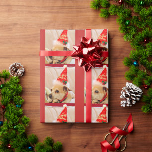 Merry Christmas Chihuahua with Party Hat Wrapping Paper