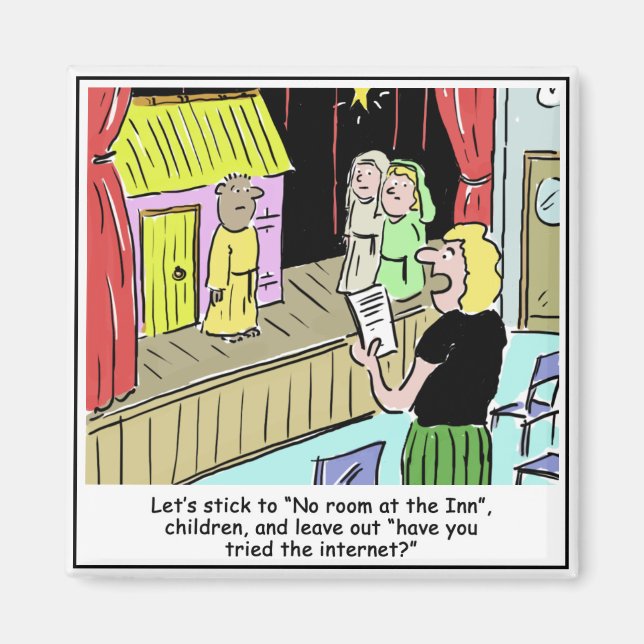 Merry Christmas Children and School Nativity Play Magnet (Front)