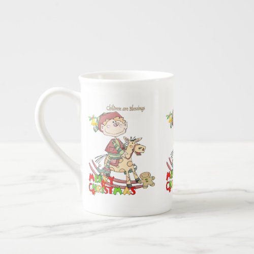 Merry Christmas Children are Blessings China Mug