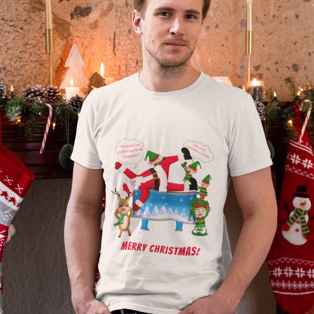 Merry Christmas Chiropractor Santa & Elves Client  T-Shirt (Creator Uploaded)