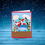 Merry Christmas Chiropractor Santa & Elves Holiday Card<br><div class="desc">A whimsical scene of Santa being tweaked and stretched by his Elves and Reindeer, who isn't convinced that this is a good idea. This is a humorous card for the Chiropractor in your life, whether it be your own Chiropractor or a family member or friend who is a Chiropractor. A must-have...</div>