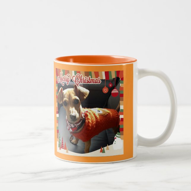 Merry Christmas Chiweenie Mug (Right)