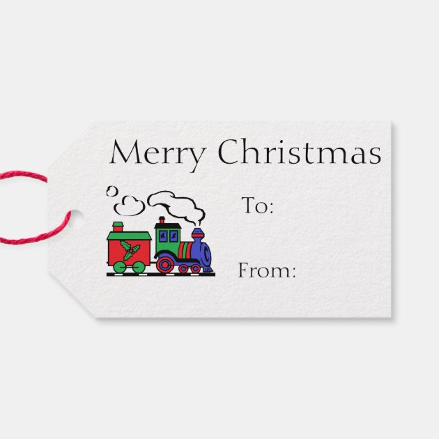 Merry Christmas Choo Choo Gift Tags