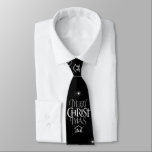 Merry CHRISTmas Christ Jesus Christian Lettering Neck Tie<br><div class="desc">We say 'Merry Christmas' all the time, but often forget the origin of the words. This art features original hand lettering that in its unique design tells the story of Christmas, simply and elegantly in the fashionable chalkboard look. Show your CHRISTmas spirit to family and friends when they come over...</div>