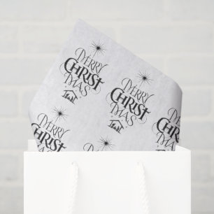 Merry CHRISTmas Christian Calligraphy Christ Jesus Tissue Paper