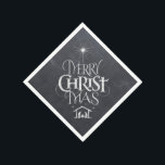 Merry CHRISTmas Christian Chalkboard Calligraphy Napkins<br><div class="desc">Merry CHRISTmas Religious Chalkboard Calligraphy We say 'Merry Christmas' all the time, but often forget the origin of the words. This art features original hand lettering that in its unique design tells the story of Christmas, simply and elegantly in the fashionable chalkboard look. Show your CHRISTmas spirit to family and...</div>