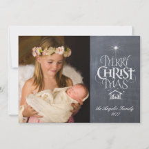 Merry Christmas Christian Chalkboard Customize