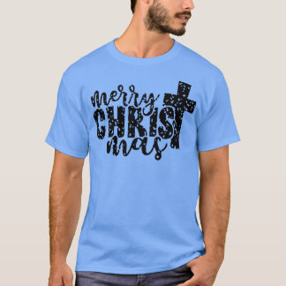 Merry Christmas Christian Cross Family Pajamas T-Shirt